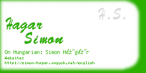 hagar simon business card